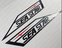Sea Star Boat Logo Decal Set of 2 x 22.5"